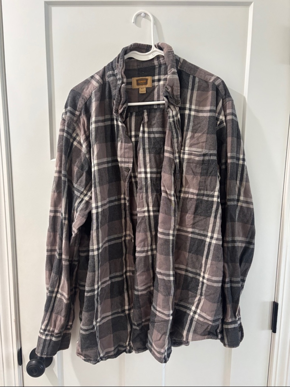 The Foundry Supply Co. Men's Plaid Button-Down Shirt - Brown & Black
